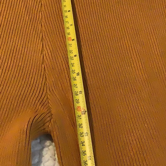 NWT BCBG Paris orange size Large stretchy ribbed wide-leg pants.  See pictures. - Picture 7 of 9